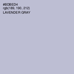 #BDBED4 - Lavender Gray Color Image